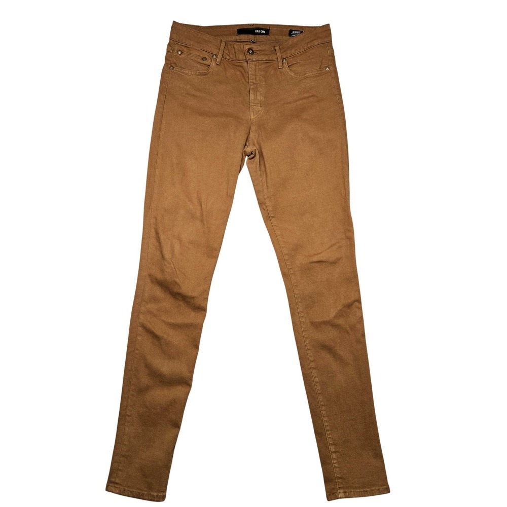Kill City Hi Wire High Skinny Jeans Womens 28 Brown Mid Rise Stretch Denim USA